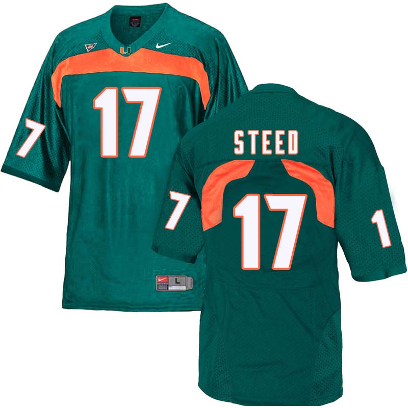 Nike Miami Hurricanes #17 Waynmon Steed College Football Jerseys Sale-Green
